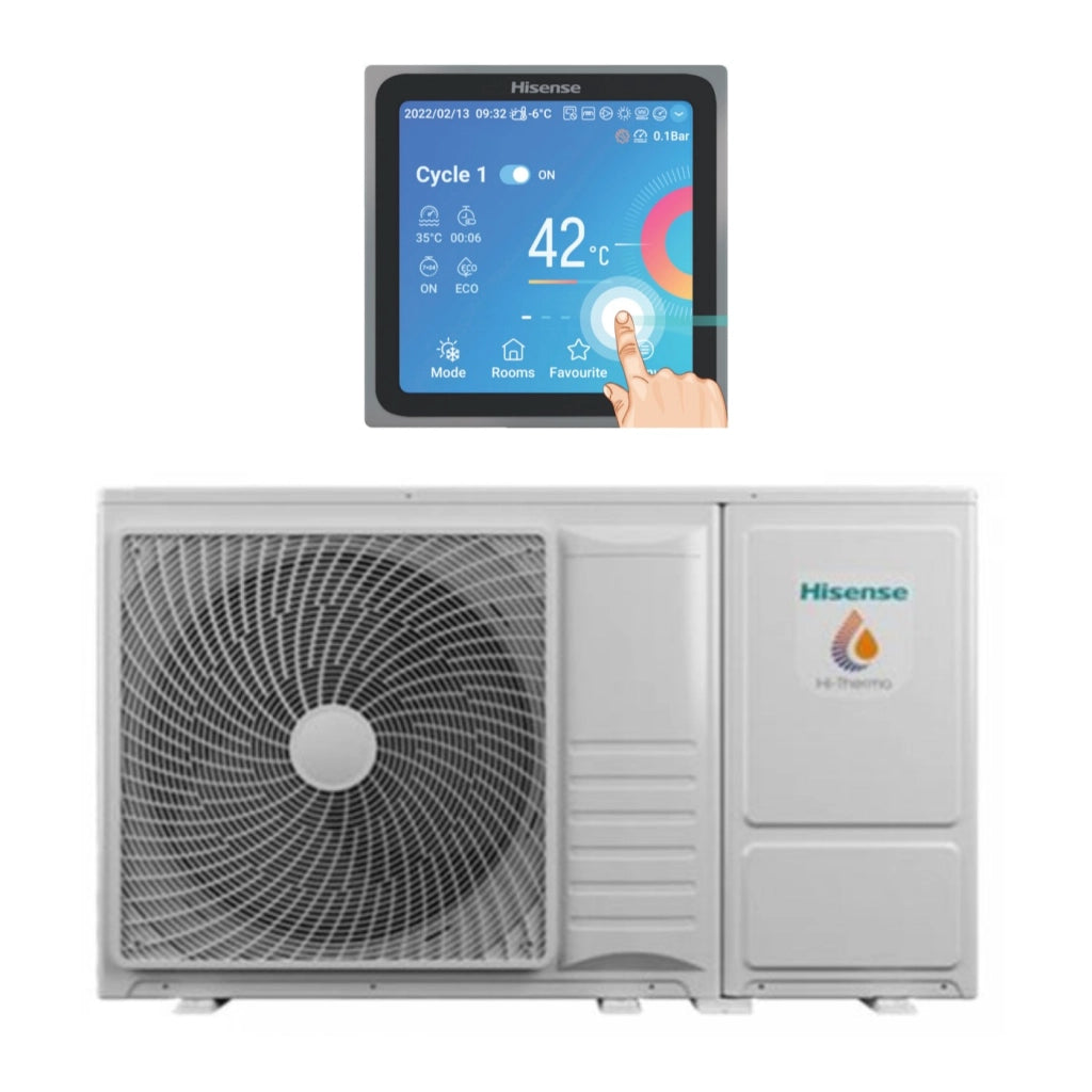 Pompa di Calore Reversibile Monoblocco Hisense Hi-Terma AHZ-080HCDS1 R-32 Wi-Fi Optional con Comando Incluso