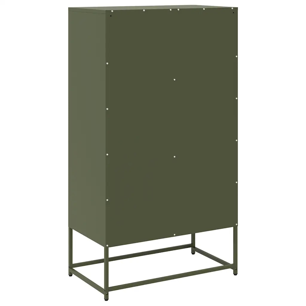 Credenza Verde Oliva 68x39x123 cm in Acciaio 853360