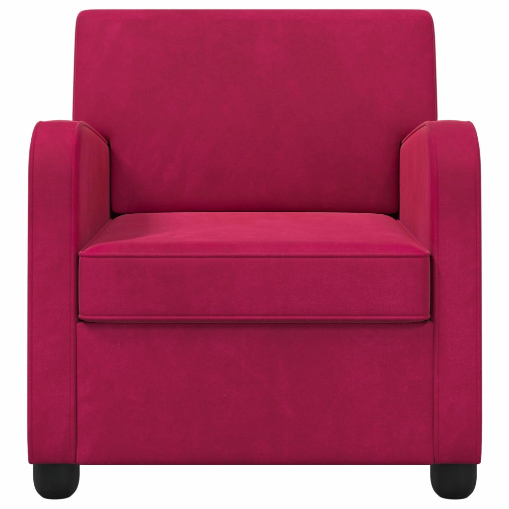 Divano Sedia-Poltrona Rosso Vino Velluto 766220