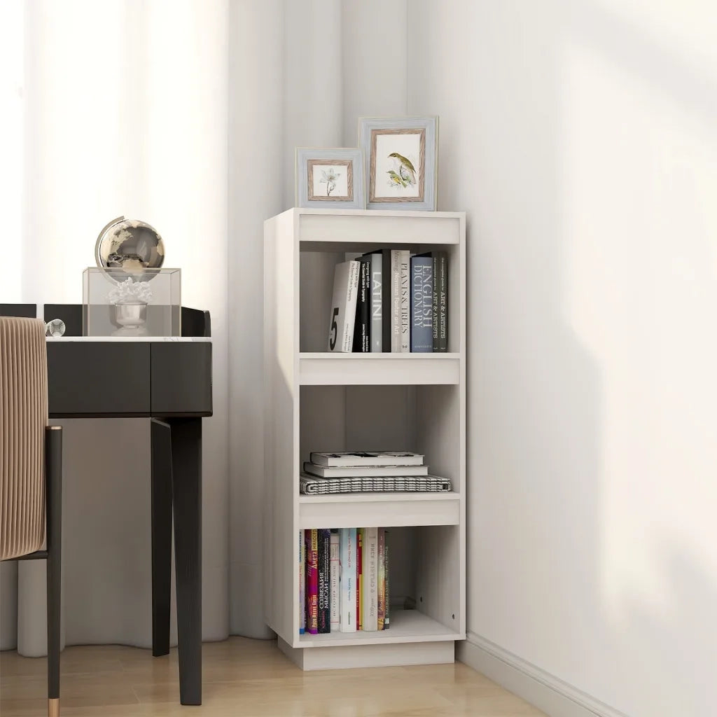 Libreria/Divisorio Bianco 40x35x103cm in Legno Massello di Pino 810845