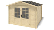 Casetta da giardino in legno - 9m2 - 3x3m - 28mm - colore: naturale - DOM664 - ALTANKA