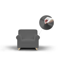 Copridivano Elasticizzato 3 Posti in Poliestere Dahlia Grigio Scuro