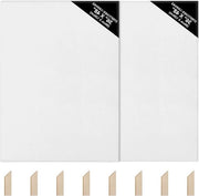 Pannelli di tela canvas pregiati extra grandi da 90 x 120 cm con cornici in legno - adatti per acrilici e olio - per schizzi e disegni - set da 2 telai grandi