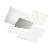 Lampada da soffitto moderna 1088/90-FO Vetri Bianchi e Foglia Oro 4xE27