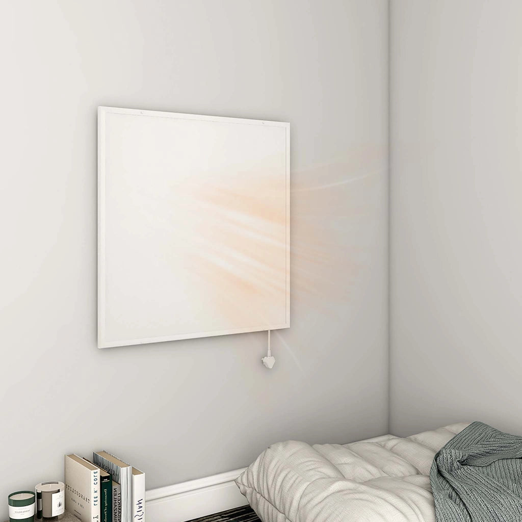 Pannello radiante a infrarossi 350W 620x620x15 mm, Pannello elettrico per riscaldamento IR
