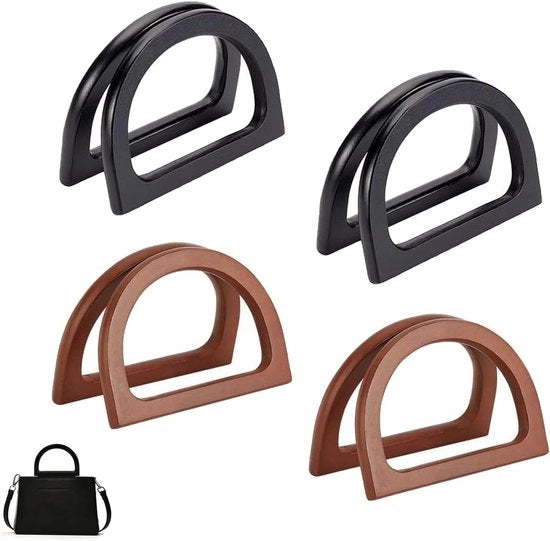 Accessori DIY per borse e valigie - Hengsels in legno (4 pezzi)