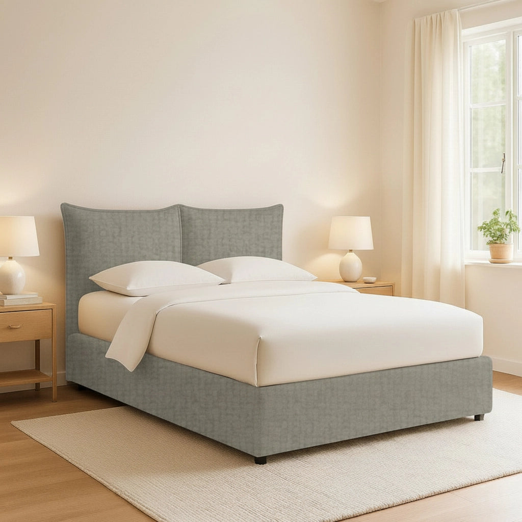 Penzance, Letto Piazza e Mezza Sfoderabile Made in Italy, Grigio