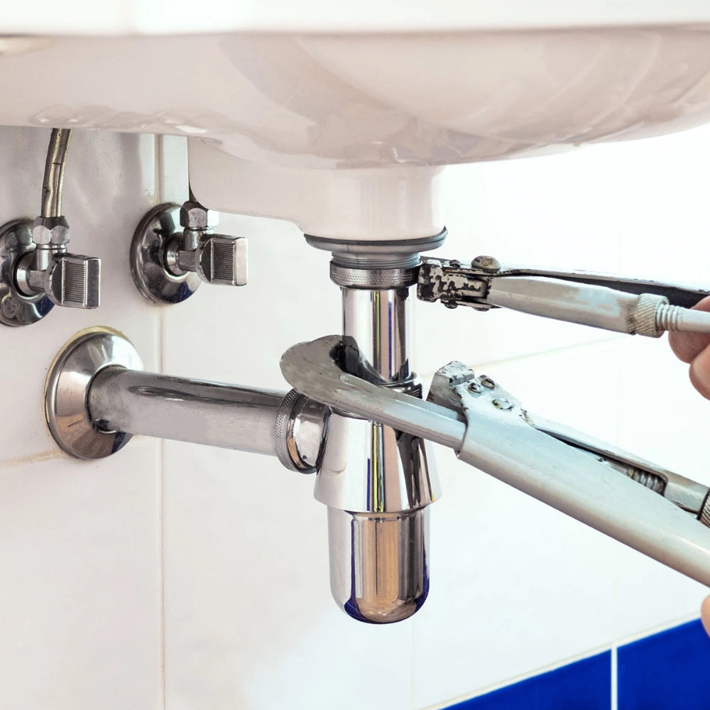 Sifone a bottiglia di scarico metallo per lavabo *** misura 1 pollice 1/4, tipologia plastica, confezione 1