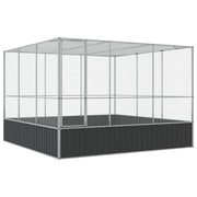 Voliera/gabbia per uccelli argentata 311 x 307 x 212 cm acciaio argentato 02_0045640