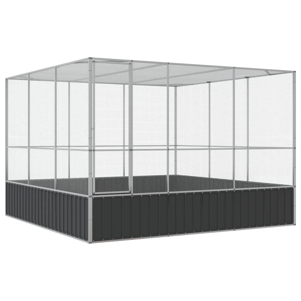 Voliera/gabbia per uccelli argentata 311 x 307 x 212 cm acciaio argentato 02_0045640