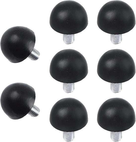 Accessori di livellamento per mobili - Livellatori per mobili 8 pz - Livellatori per mobili in plastica - Livellatori a vite in acciaio inossidabile - Livellatori per mobili con rotolamento - Accessori per tavoli con gambe in legno - Accessori per mobili