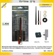 Kit di Ricambio Orologio al Quarzo Completo di Lancette 18,0 + 3
