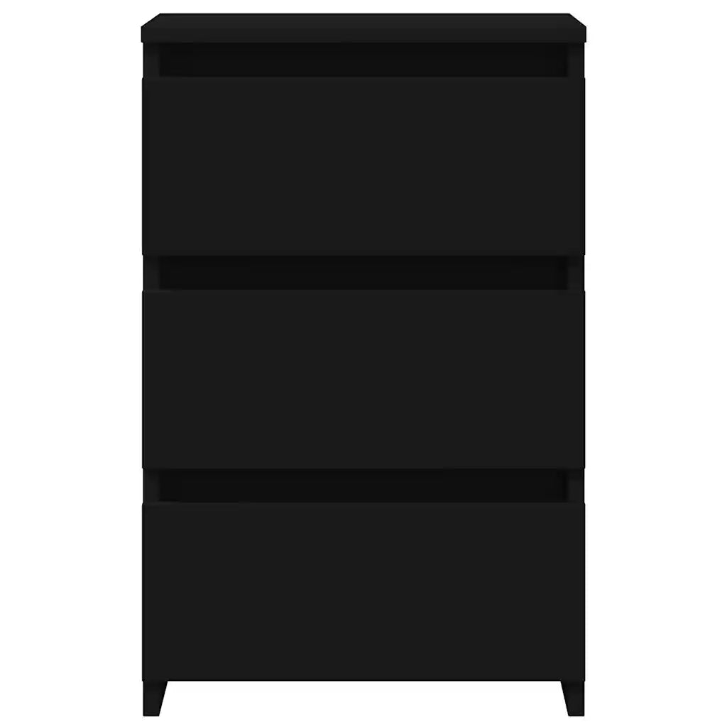 Comodini 2 pz Neri 40x35x62,5 cm in Legno Multistrato 806214