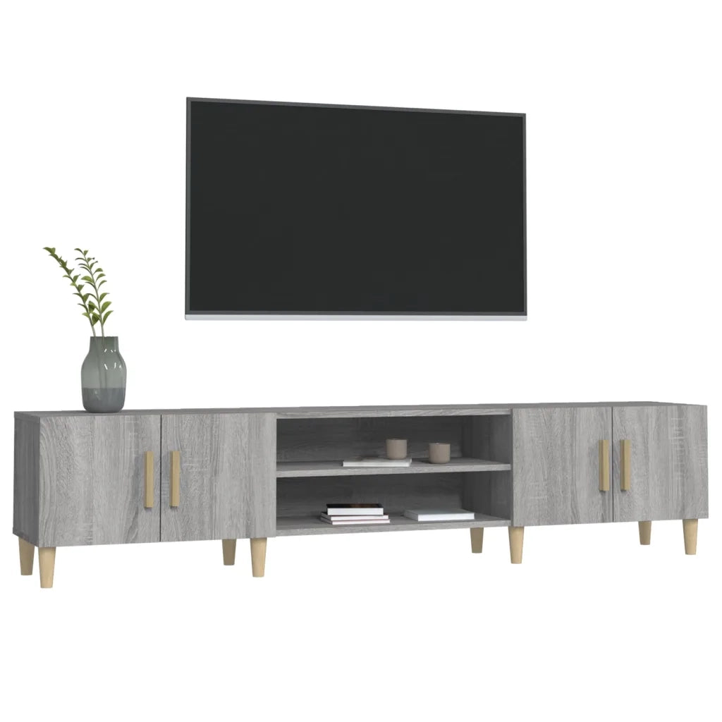Mobile TV Grigio Sonoma 180x31,5x40 cm in Legno Multistrato