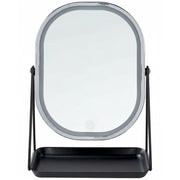 Specchio LED make up da tavolo 20 x 22 cm color argento bagno camera da letto moderno