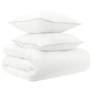 Set di Piumoni 3 pz 135 x 220 cm Tutte le stagioni Bambù Bianco 3432936