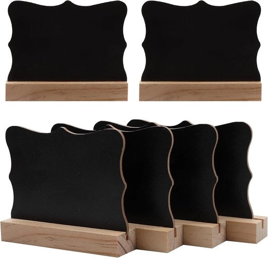 Pannelli di segnalazione in legno - mini pannelli di segnalazione - 6 pezzi - pannelli di segnalazione per tavolo