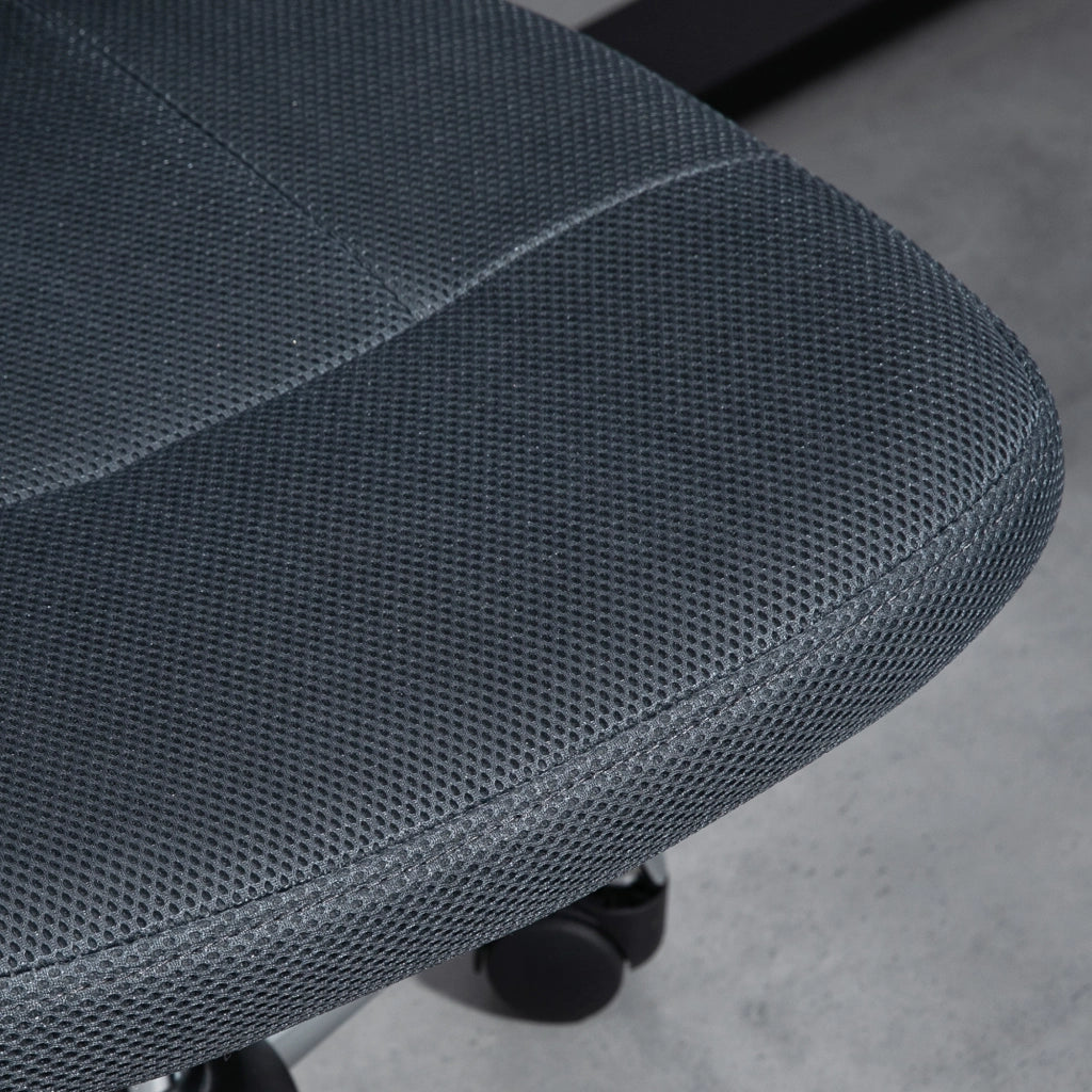 Sedia da ufficio ergonomica ¨C zephmum ¨C grigio scuro con struttura in metallo