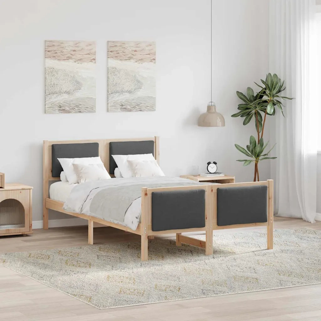 Struttura del letto Grigio scuro 120 x 190 cm Tessuto 878345