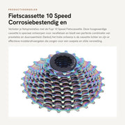 Cassette a 10 velocità 11-28T - Resistente allo shock - Resistente alla corrosione - Leggera - Acciaio molybdeno - Facile da installare - Cassette per bicicletta