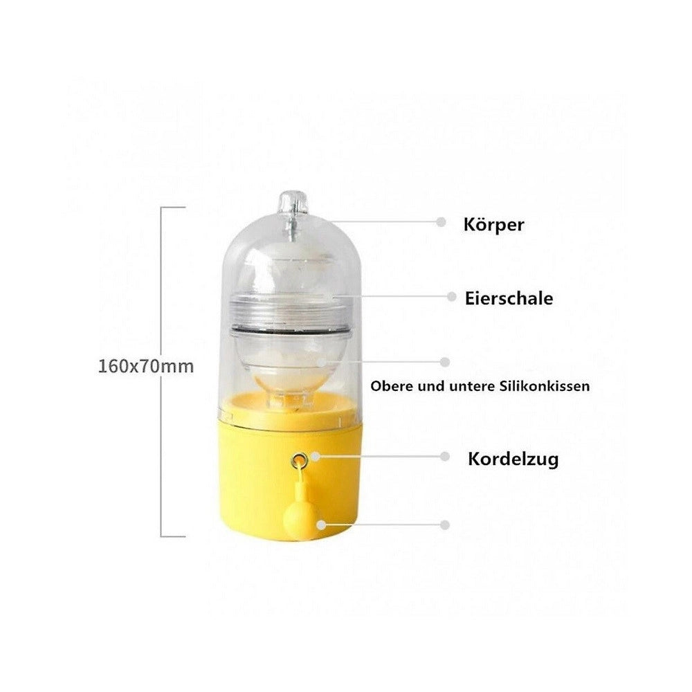 Trade Shop - Scuotitore Agitatore Frullino Per Uova In Plastica Scuotiuova Manuale Q-t191 -