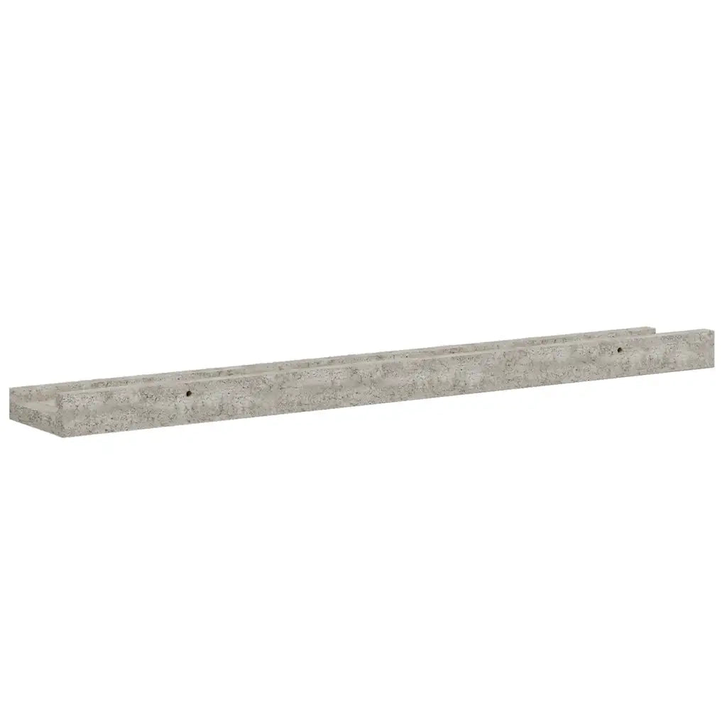 4 pz Mensole da Parete | Scaffali a Parete | Ripiano a parete Grigio Cemento 60x9x3 cm