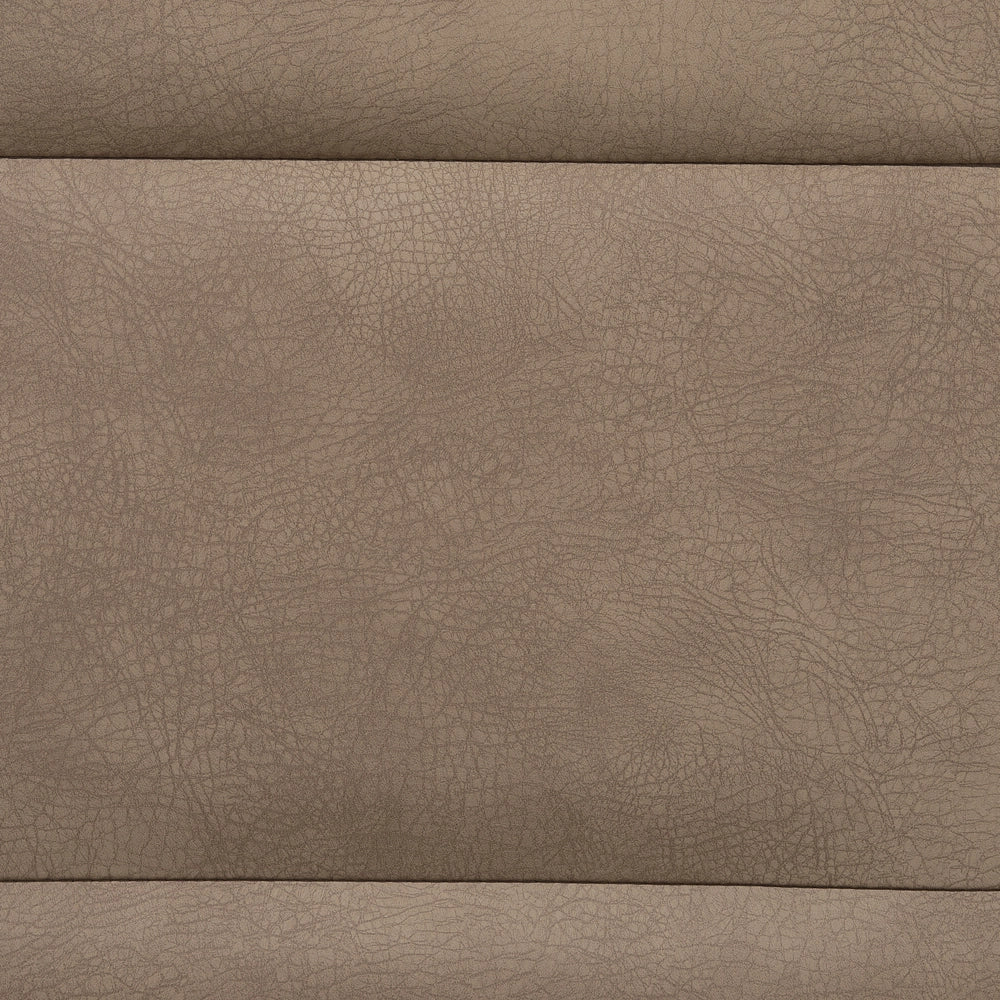Set di 2 sedie da pranzo beige sabbia imbottite in ecopelle gambe a sbalzo argento senza braccioli design moderno