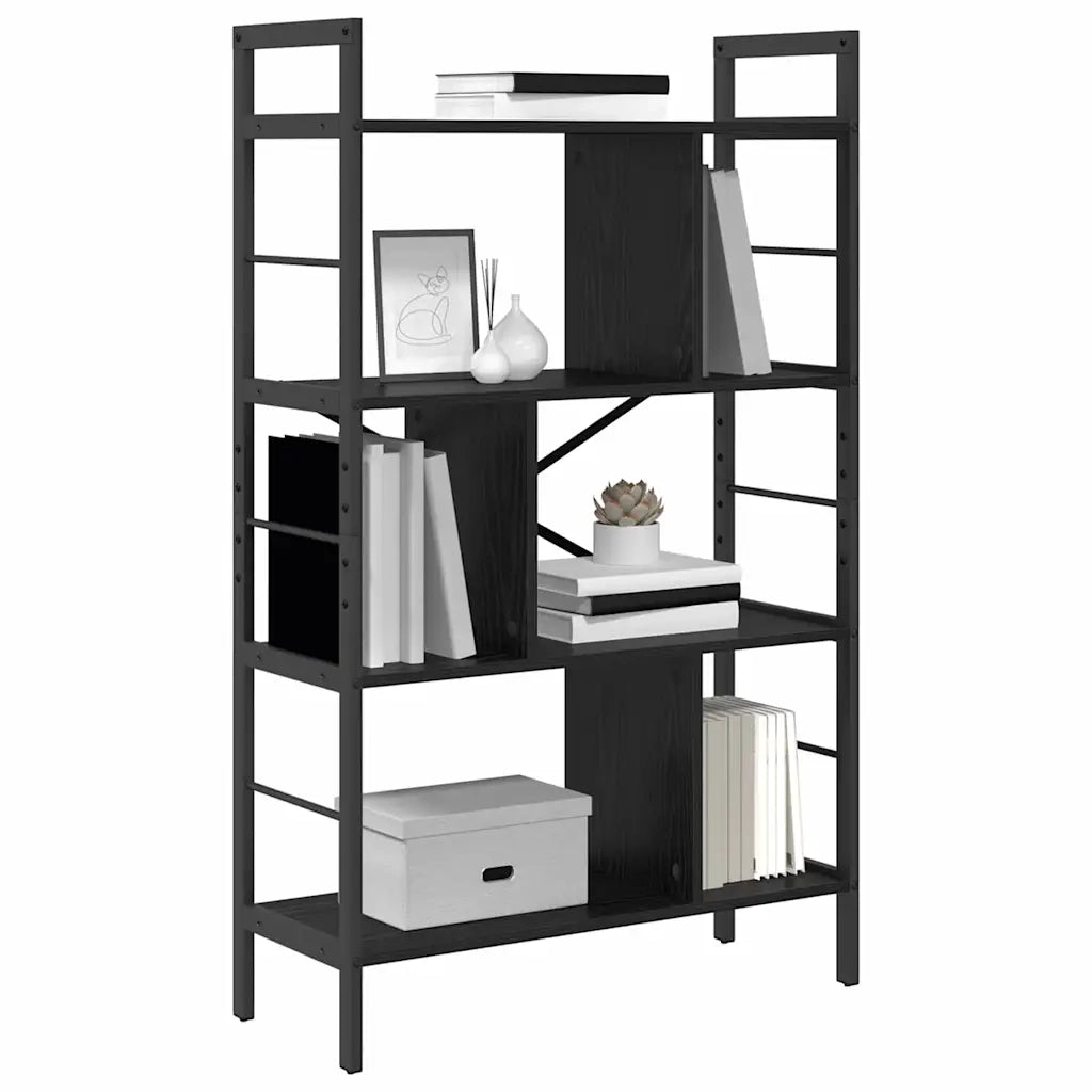 Libreria Rovere Nero 75 x 30 x 123,5 cm Legno multistrato 883964