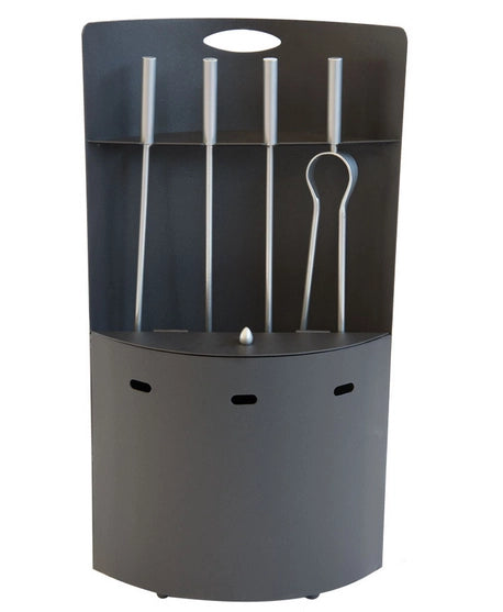 PORTA ATTREZZI SET PER CAMINO MOD. LUC H.66X20X36CM UTENISLI ACCESSORI CAMINETTO
