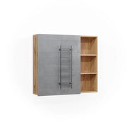 Vicco Specchio contenitore bagno Rovere 90 x 80.9 cm con anta e vani a giorno