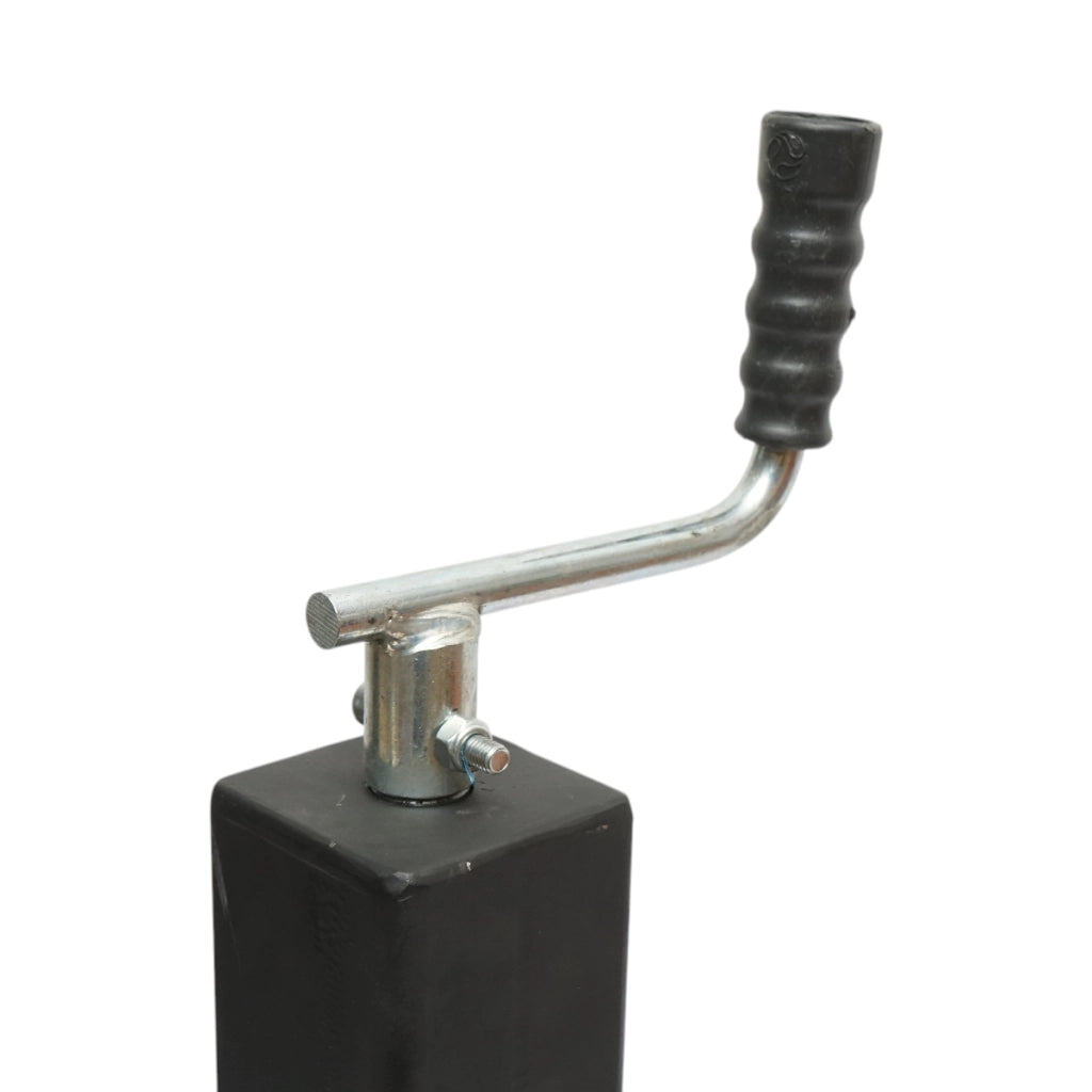 Piede di supporto per rimorchio regolabile con manovella, 58 cm, fissaggio laterale, carico massimo 4000 kg