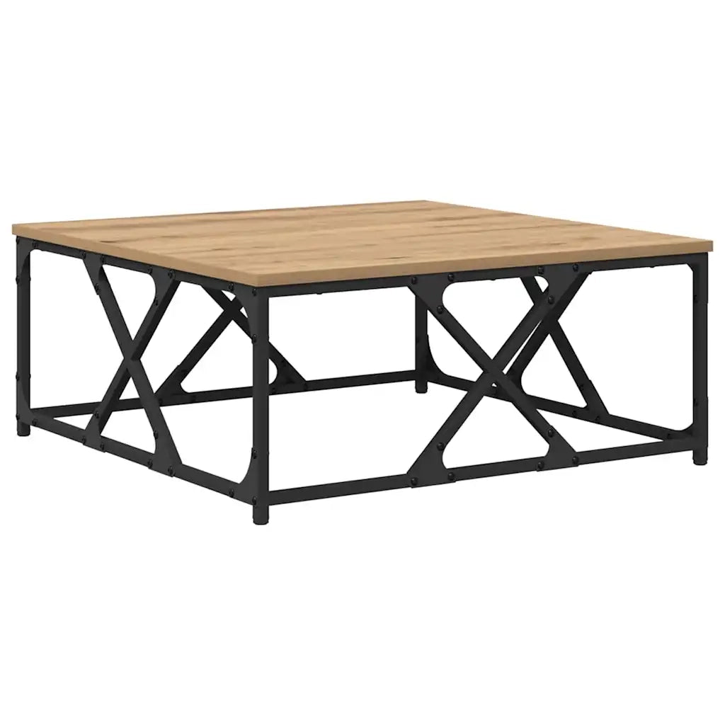 Tavolino da salotto Rovere artigianale 70 x 70 x 30 cm