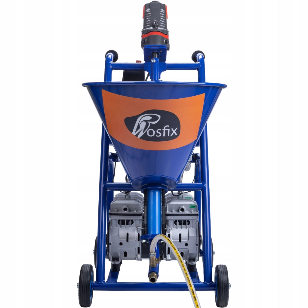 Agitatore per Intonaco Rosfix Blue Dragon BD57 – 5700W, 25L/Min, 22MPA | Set con Filtro Aria, 3 Ugelli, Tubo 10m
