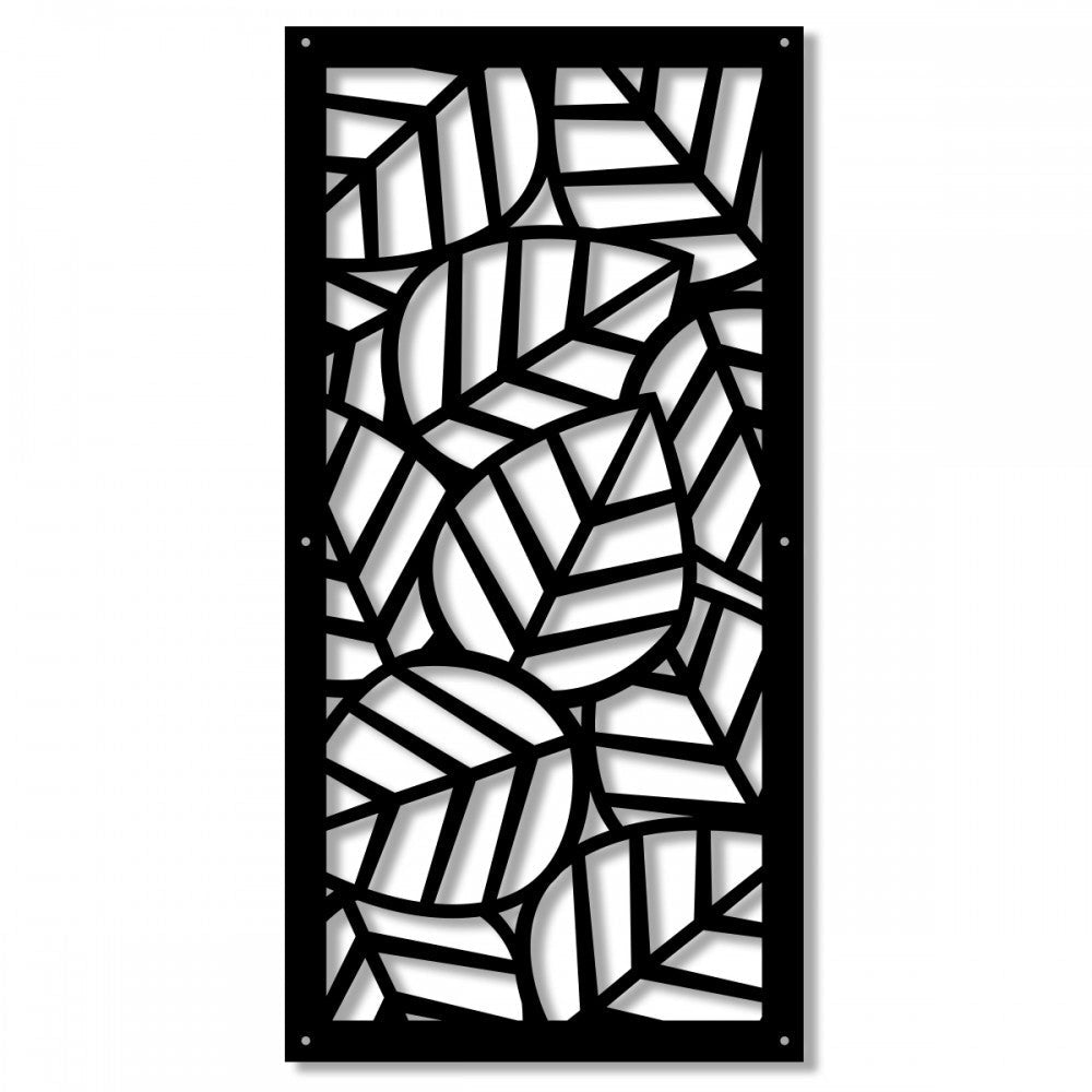TROPICA - Pannello traforato in PVC Misura: 50x150 cm, Colore: nero