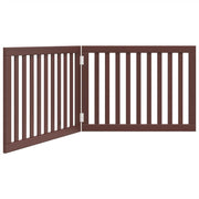 Cancelletto di sicurezza pieghevole per cani 2 pannelli 160 cm legno di pioppo marrone 02_0023044