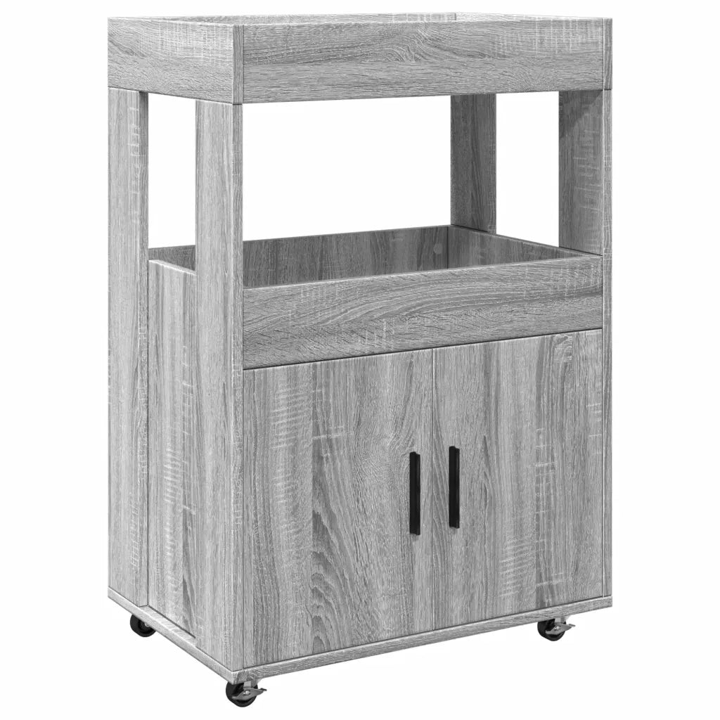 Carrello Bar Grigio Sonoma 60x39,5x89 cm in Legno Multistrato 848274