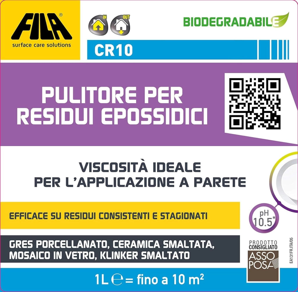 Fila Cr10 Lt.1 Pulitore Per Stucchi Epossidici
