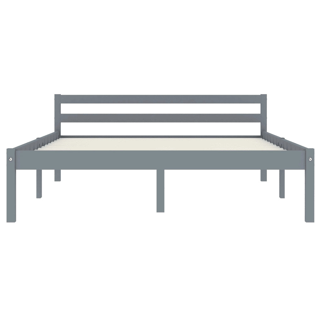 Giroletto senza Materasso Grigio 140x200 cm in Legno di Pino 283199