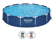 PISCINA STEEL PRO TONDA CON TELAIO PORTANTE CM.366X76H.  kg.22,7  lt.6.473 filtro cartuccia (art.56681)    BESTWAY