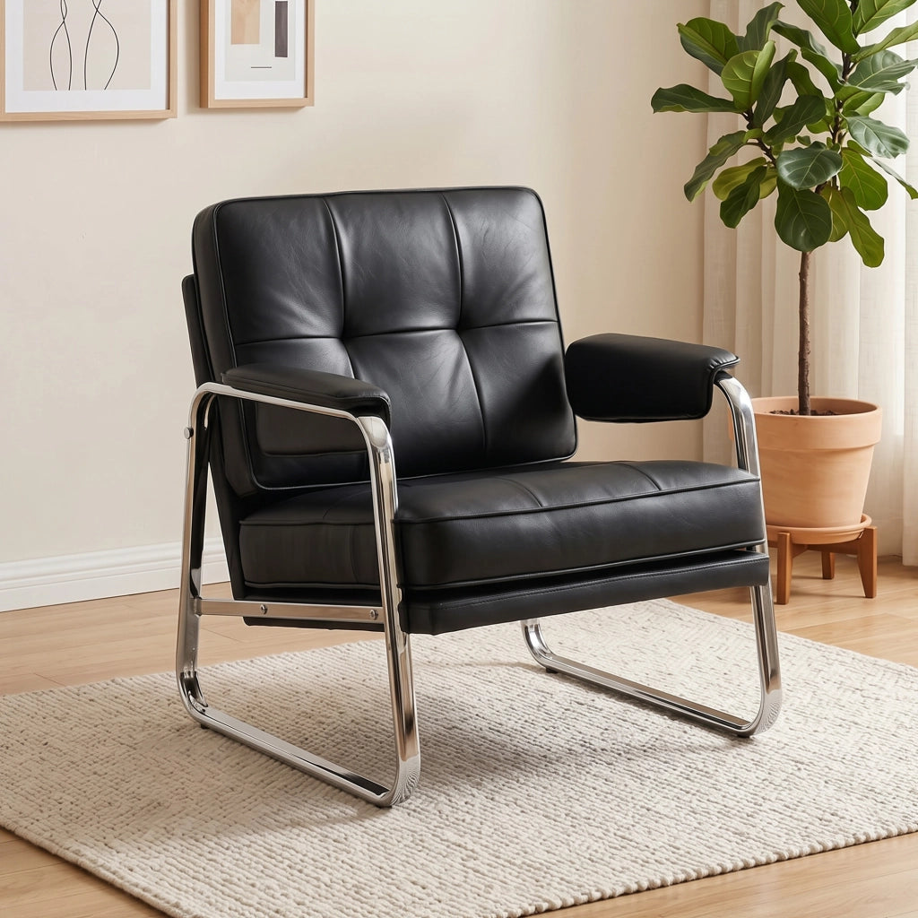 Poltrona relax reclinabile in similpelle ¨C zephmum ¨C nera, metallo, 140x