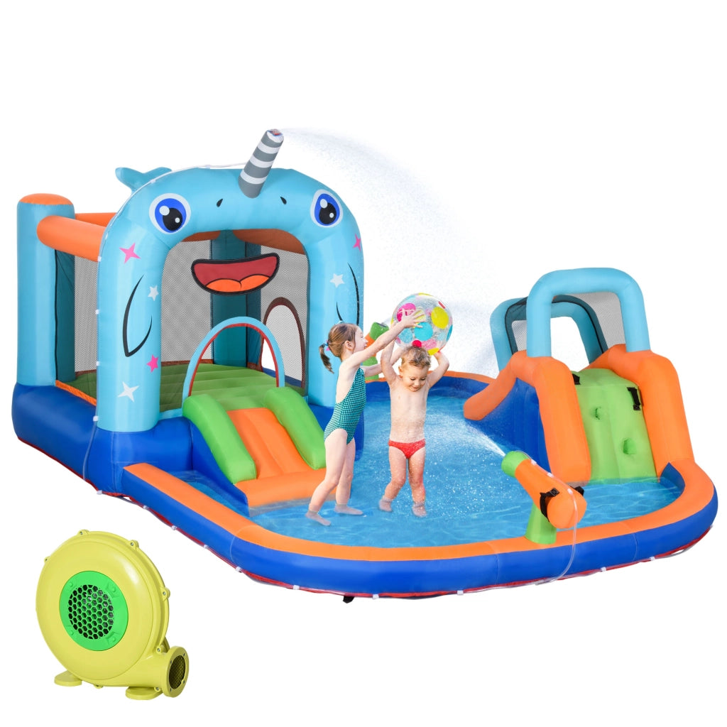 Castello gonflabile con toboga e piscina ¨C zephmum ¨C 420x370x230 cm multicolore