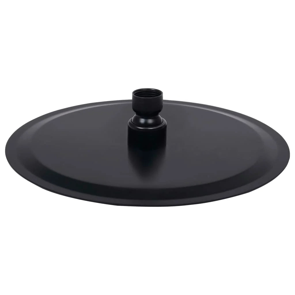 Soffione doccia a pioggia soffione doccia a spruzzo doccetta accessorio da bagno acciaio inox rotondo 20 cm nero 02_0002072