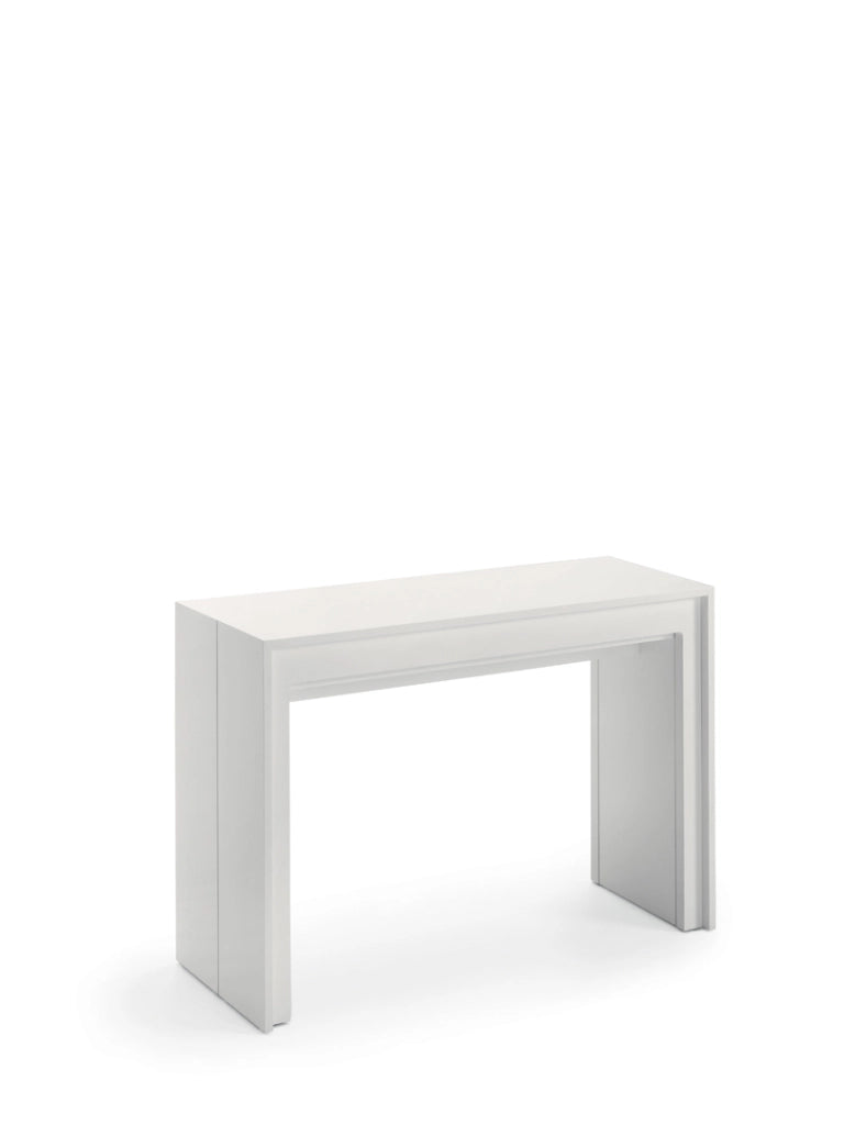 Consolle Allungabile Segmenta 110x42,5/297,5x78 cm in MDF Laccato Bianco Opaco