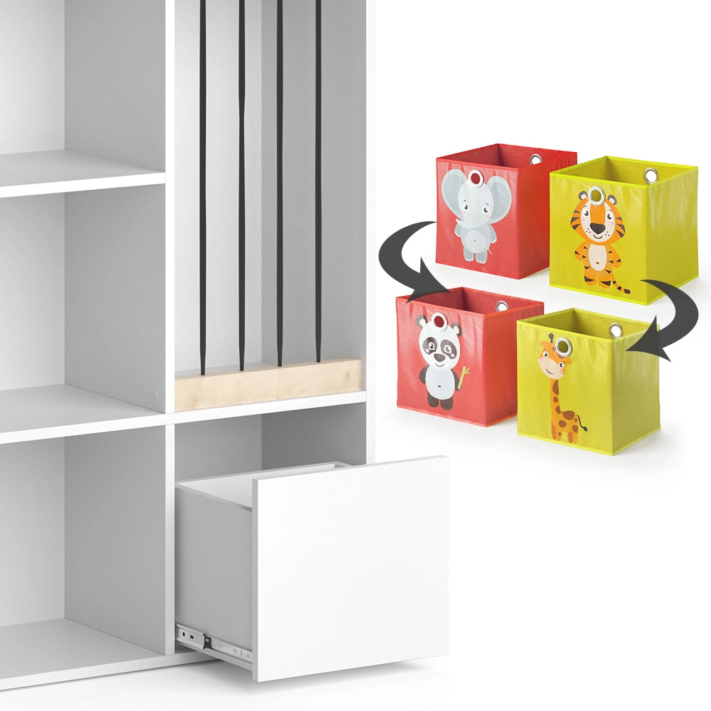 Vicco Libreria bambini Bianco 72 x 107.8 cm con 2 scatole pieghevoli opt.2
