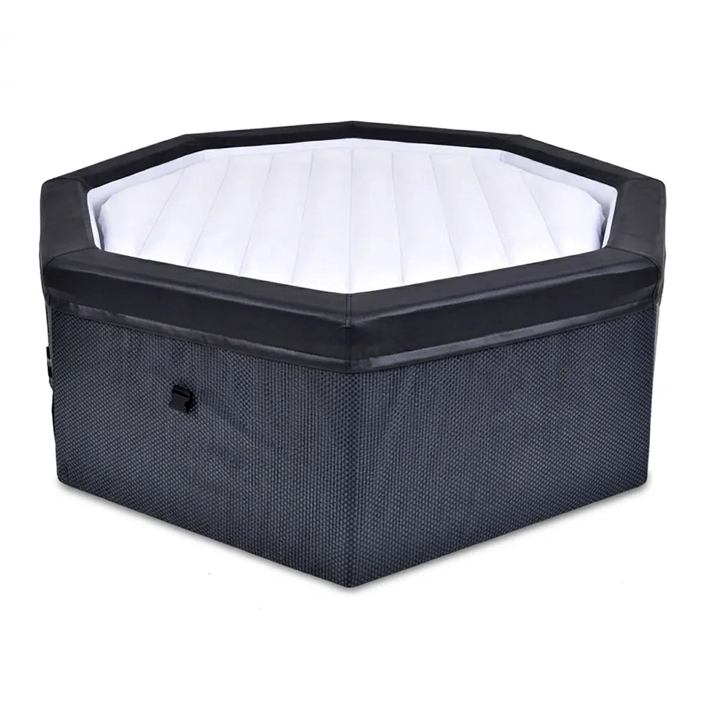Vasca Idromassaggio Piscina Spa Semirigida Ottavia 4 Adulti 2 Bambini 1000 L 193x193x70 cm in PVC Grigio