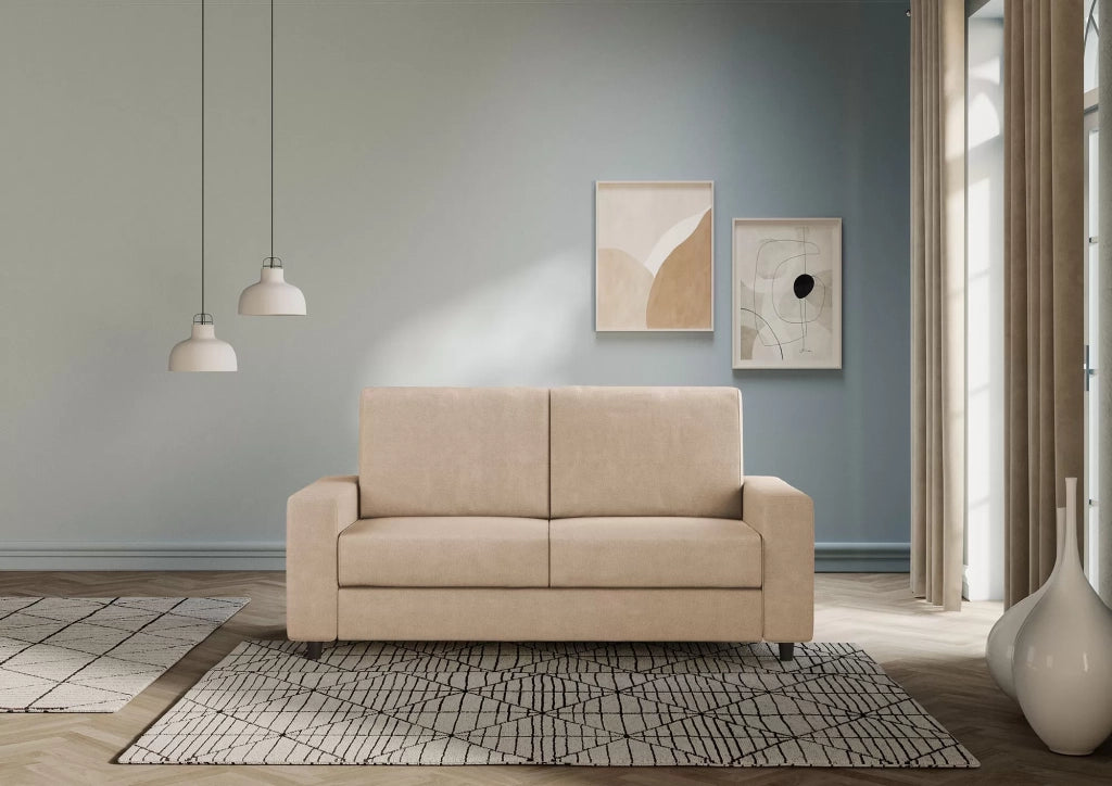 Divano sakar 2 posti (due sedute da 60cm) misure esterne l.148cm | beige - Mobili 2G