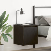 Comodini a Muro 2 pz Rovere Nero 38x34x40 cm 861232