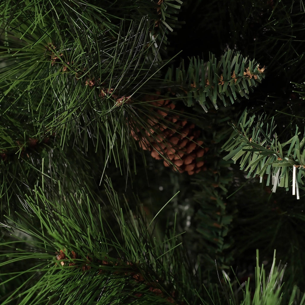 Albero di Natale Camden, Albero artificiale extra folto, Albero effetto reale in PVC con Pigne incluse, 1486 rami, Altezza cm 240