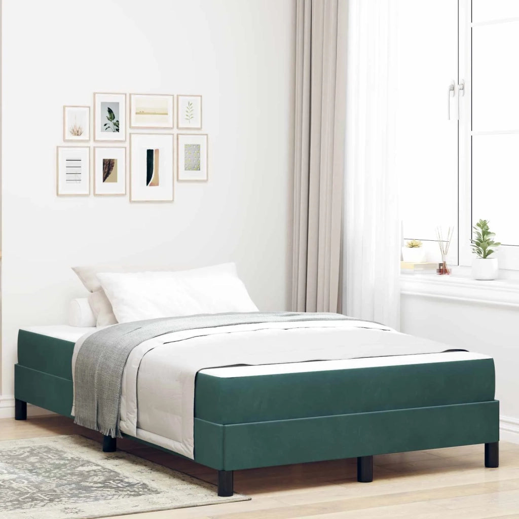 Letto a molle con materasso Verde Scuro 120 x 190 cm Tessuto 3398680