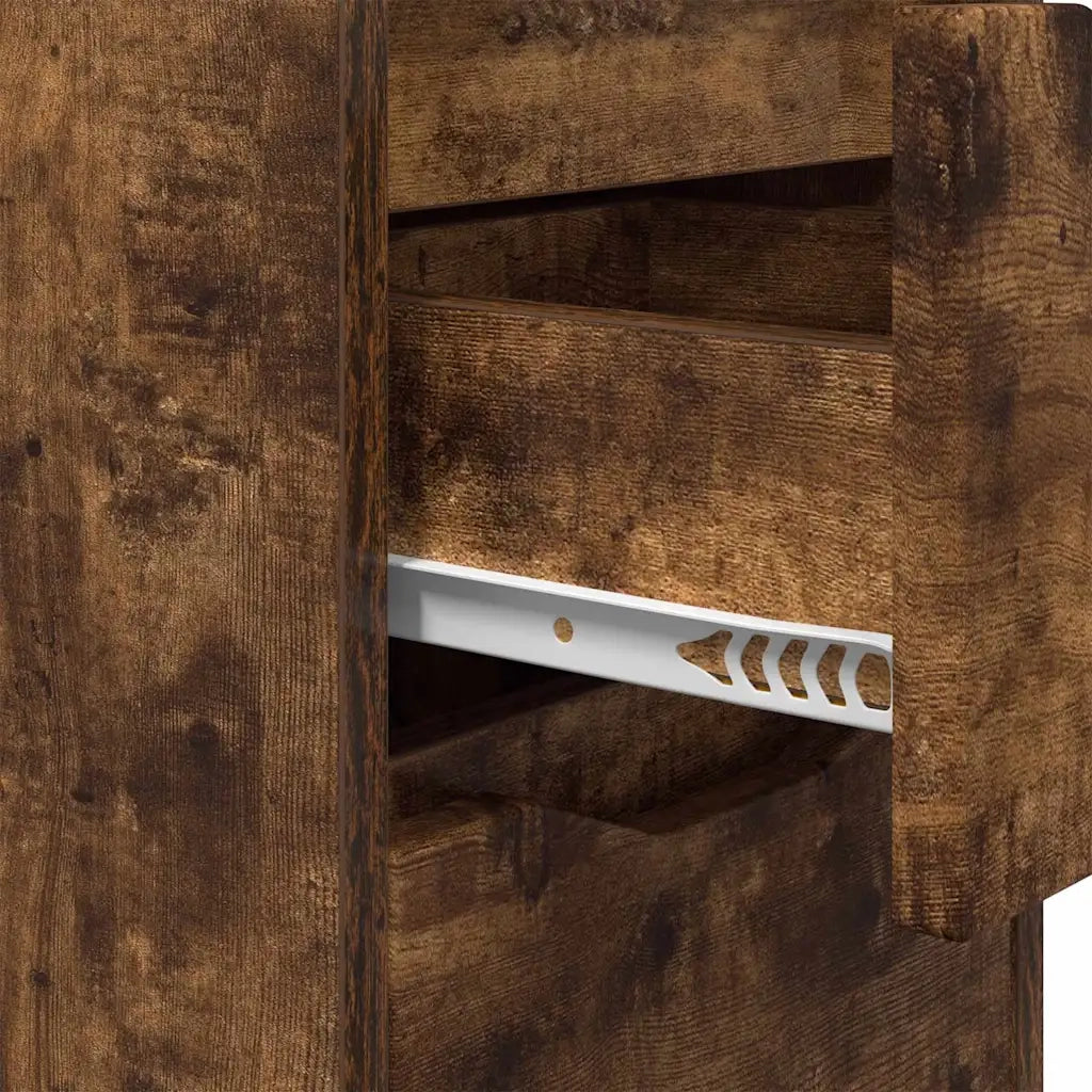 Comodini 2 pcs Rovere fumé 30,5 x 30 x 43 cm Legno multistrato